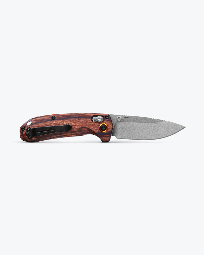 Benchmade North Fork 15032 2.97 inch CPM-S30V stonewash drop-point blade with spine jimping