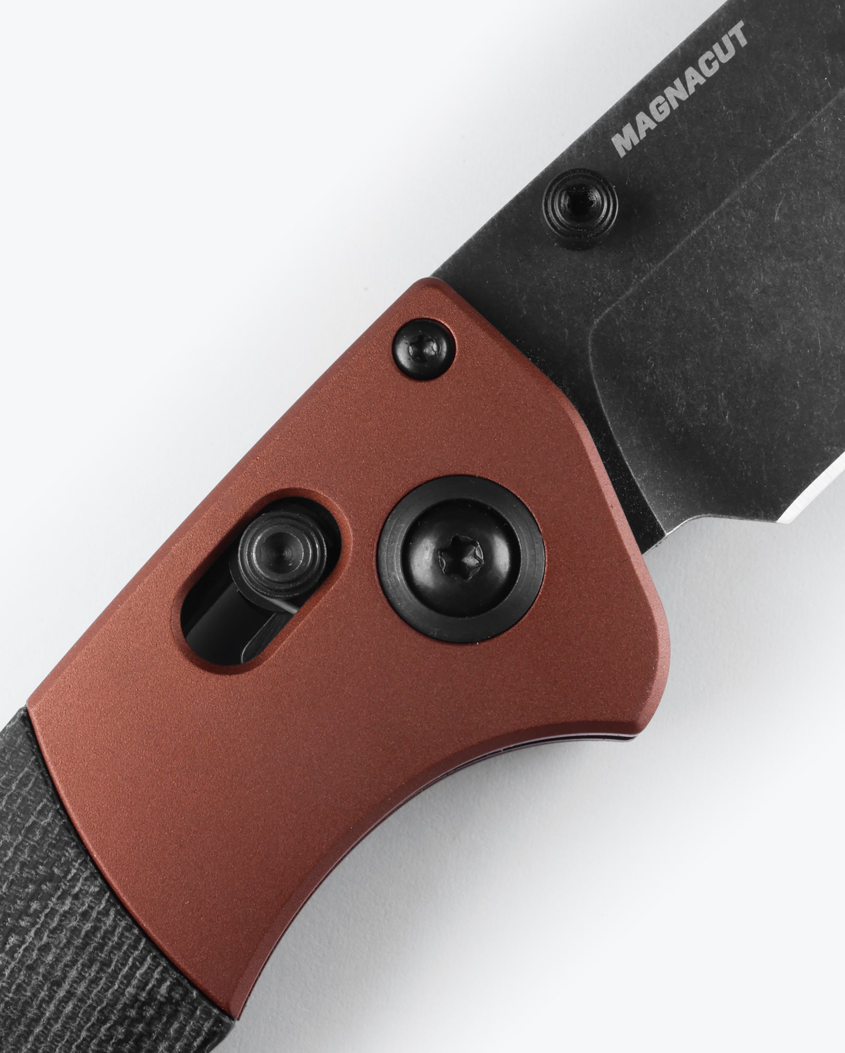 Benchmade 15080BK-04 Crooked River with burnt copper anodized aluminum bolster and black oxide hardware — ClassicBlades