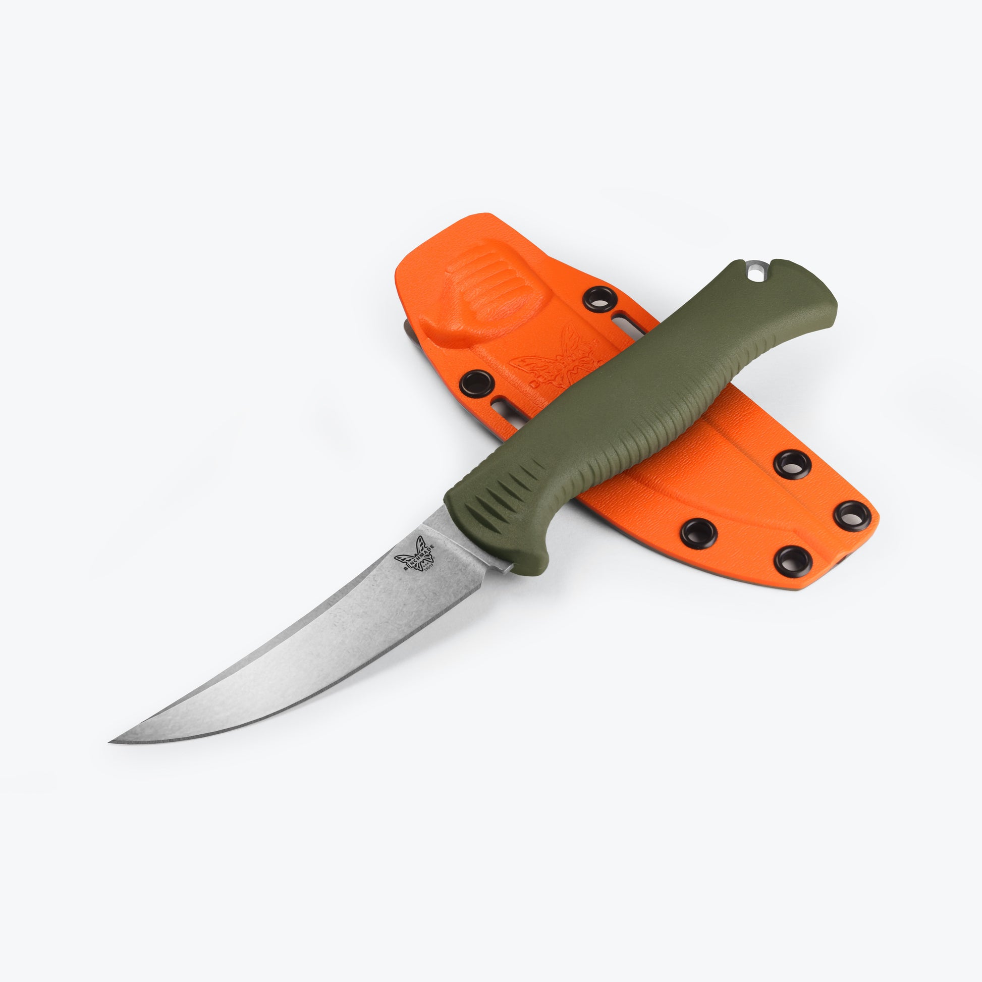 Benchmade 15505 Mini Meatcrafter 4 inch fixed blade knife with Boltaron sheath — ClassicBlades