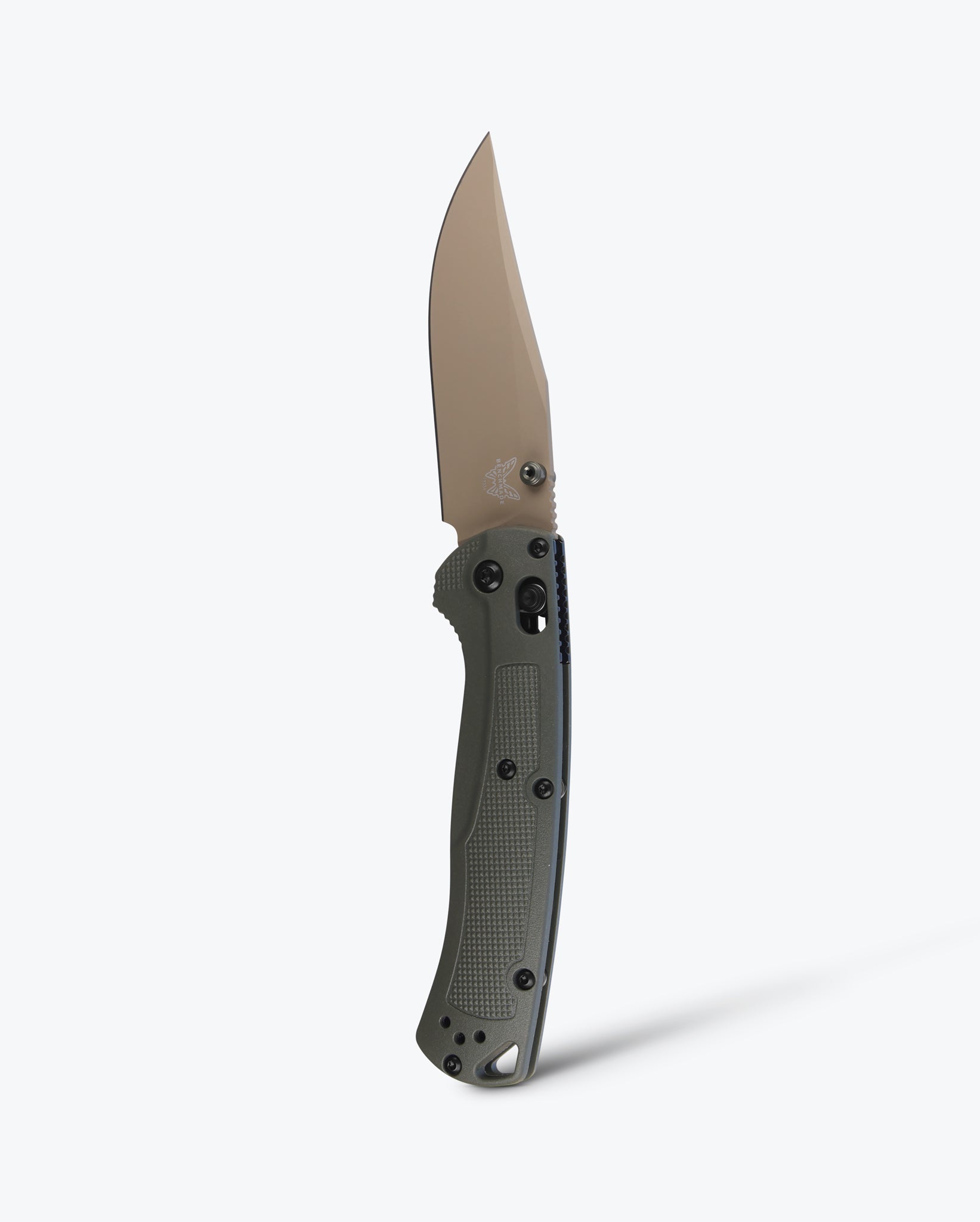 Benchmade 15536TN-02 Taggedout 3.5 inch Elmax McMillan Tan Cerakote clip-point blade— ClassicBlades