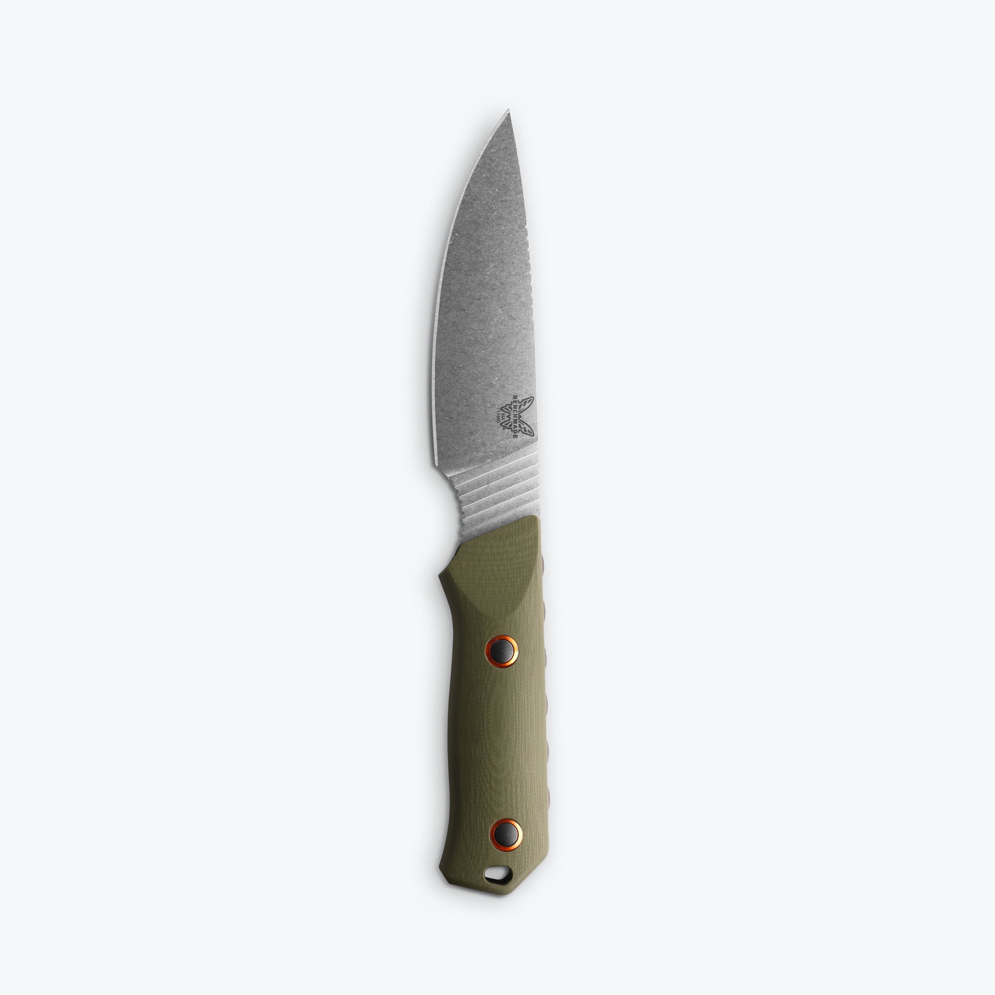 Benchmade 15600-01 Raghorn 4 inch CPM-S30V satin drop point blade with SelectEdge technology and spine jimping detail — ClassicBlades