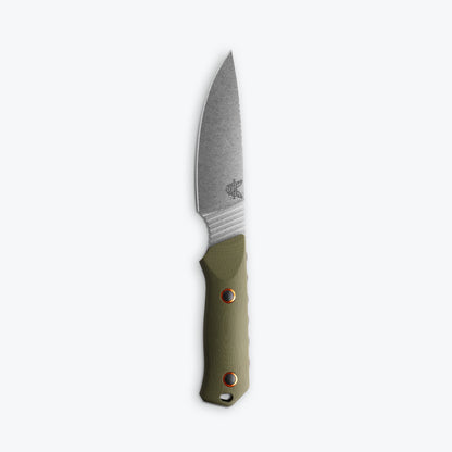 Benchmade 15600-01 Raghorn 4 inch CPM-S30V satin drop point blade with SelectEdge technology and spine jimping detail — ClassicBlades