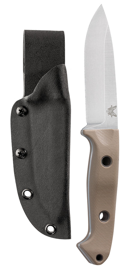 Benchmade 162-1 Bushcrafter Fixed Blade tan handle CPM-S30V