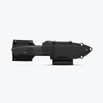 Benchmade 163BK Bushcrafter fixed blade knife with modular molded sheath  — ClassicBlades