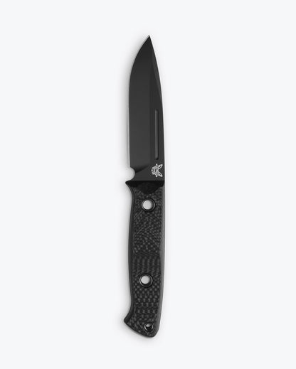 Bechmade 163BK BUSHCRAFTER | CARBON FIBER Handle | DROP-POINT Blade