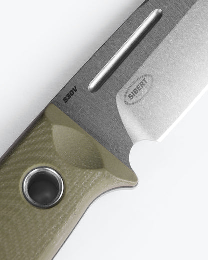 Benchmade 165-1 Mini Bushcrafter 3.38 inch CPM-S30V stonewash drop point blade— ClassicBlades