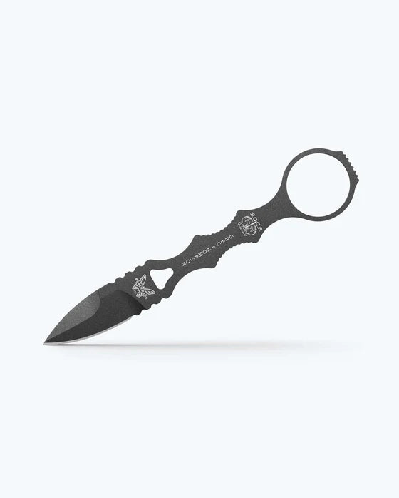 Benchmade 177GY Mini SOCP Dagger with Tungsten Gray Cerakote 440C spear point blade and black SOCP sheath — ClassicBlades