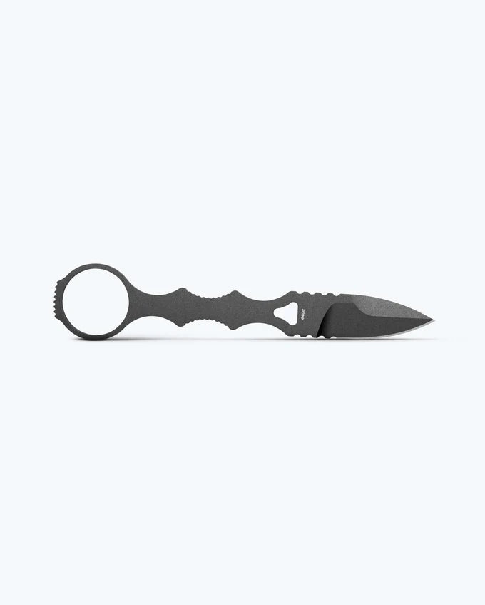 Benchmade 177GY Mini SOCP 2.22 inch 440C Tungsten Gray Cerakote single edge spear point blade detail — ClassicBlades