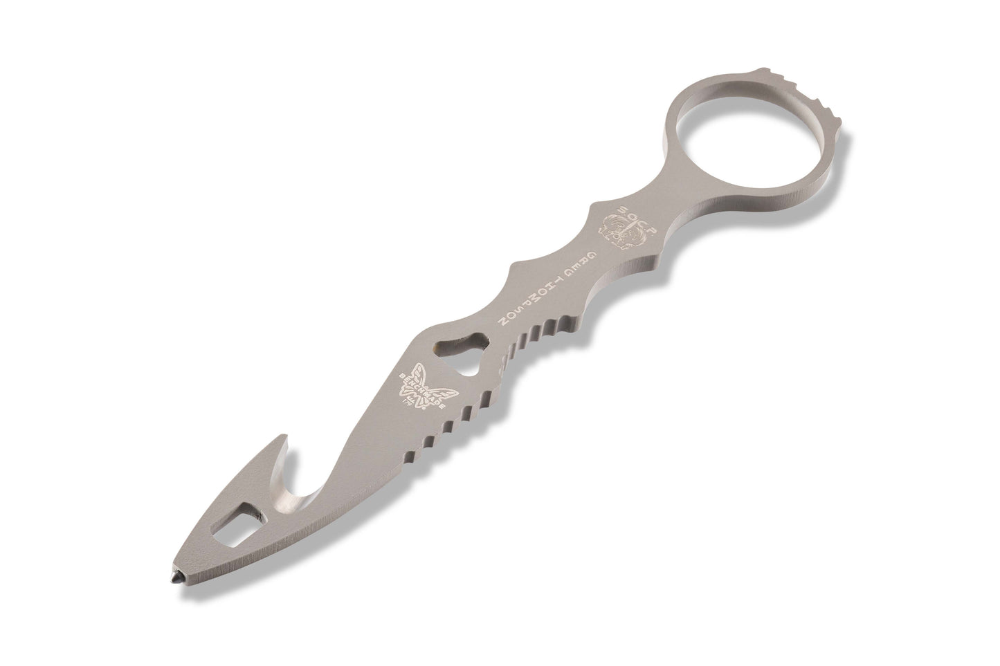 Benchmade 179GRY SOCP Rescue Tool with gray 440C rescue hook, glass breaker and finger ring — ClassicBlades
