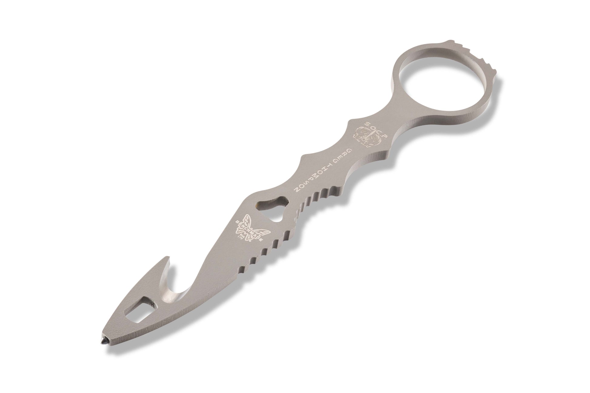 Benchmade 179GRY SOCP Rescue Tool with gray 440C rescue hook, glass breaker and finger ring — ClassicBlades