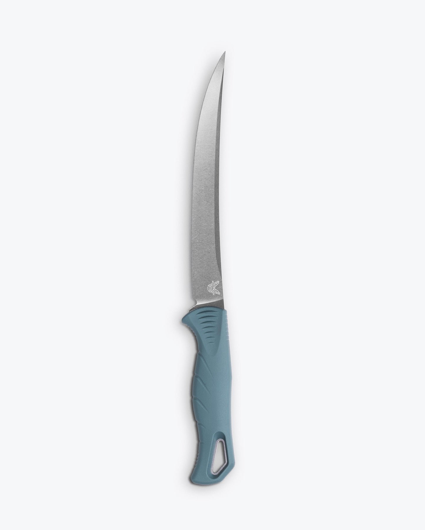 Benchmade 18010 Fishcrafter depth blue Santoprene handle with full tang construction and finger guard — ClassicBlades