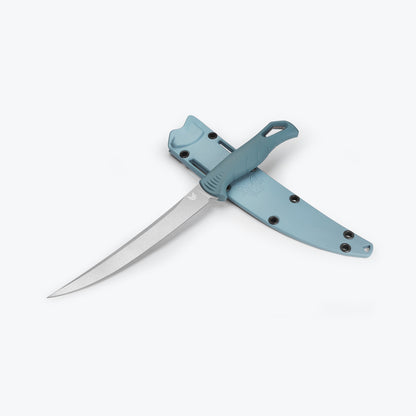 Benchmade 18010 Fishcrafter 7 inch fillet knife with Sonar Gray injection molded sheath — ClassicBlades