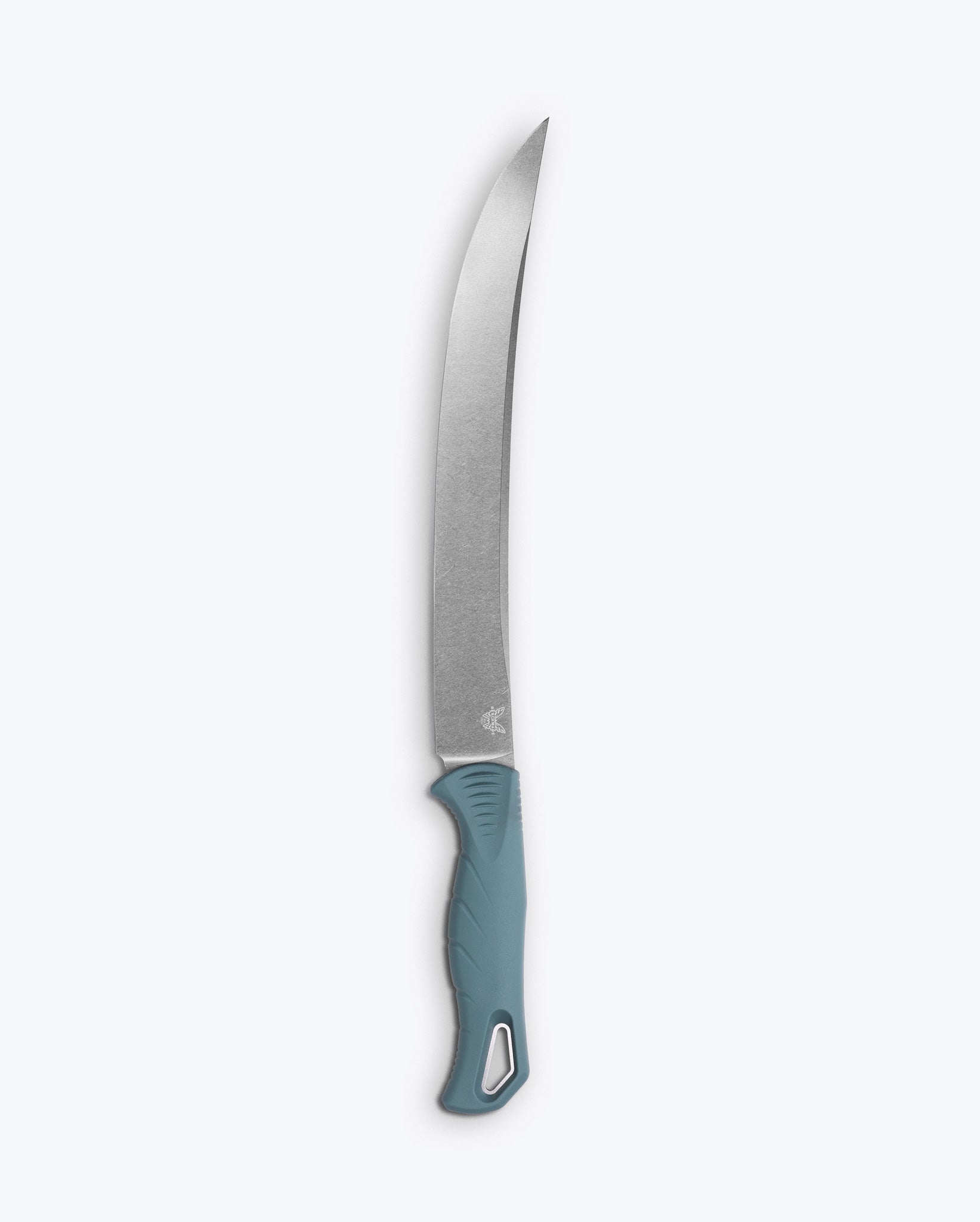 Benchmade 18020 Fishcrafter depth blue Santoprene handle with finger guard jimping and lanyard hole — ClassicBlades