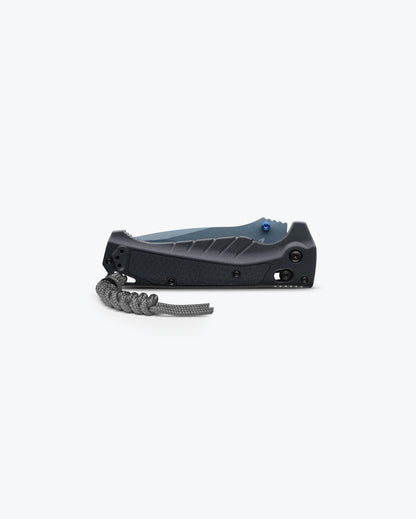 Benchmade 18060BT-01 Adira closed showing 5.12 inch profile with tempest gray handle and deep-carry pocket clip — ClassicBlades
