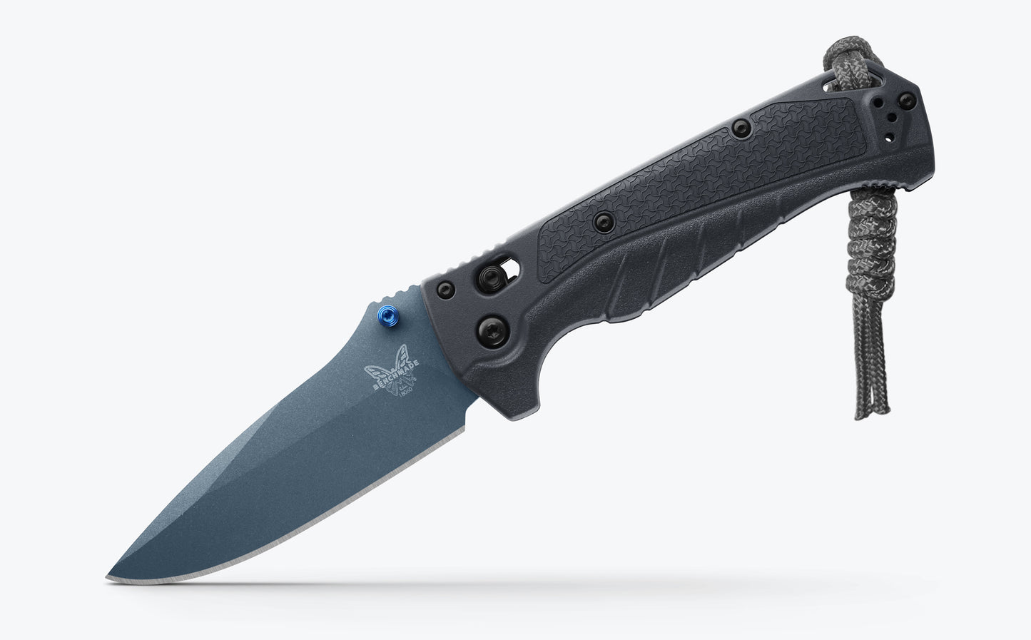 Benchmade 18060BT-01 Adira 3.88 inch CPM-MagnaCut Cerakote Blue drop point blade with swedge detail — ClassicBlades