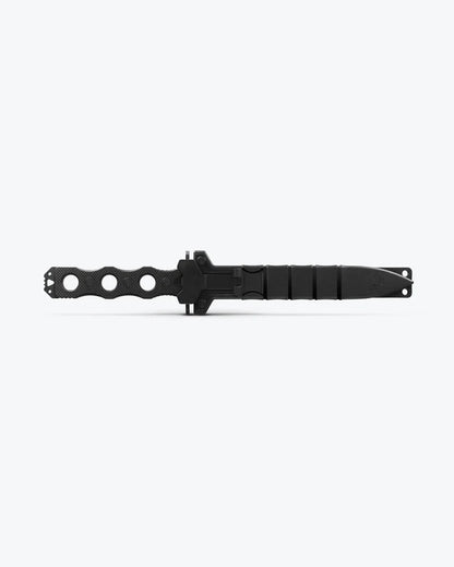 Benchmade 185BK SOCP Fixed Blade tactical knife in SOCP sheath system for belt and MOLLE carry detail— ClassicBlades