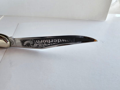 Vintage ROBT KLAAS KISSING CRANE SOLINGEN GERMANY POWDERHORN KC12 STAG TOOTHPICK KNIFE