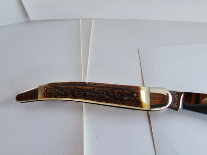 Vintage ROBT KLAAS KISSING CRANE SOLINGEN GERMANY POWDERHORN KC12 STAG TOOTHPICK KNIFE