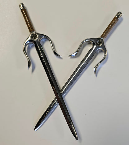 Special 2 Pack of Elektra: Officially Licensed Miniature Sai Letter Opener Incredible Detail 2005