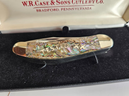 Case XX 2003 5 Blade Mother Of Pearl Series Tony Bose Abalone 5 Blade Sowbelly Knife 1 of 500