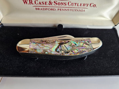 Case XX 2003 5 Blade Mother Of Pearl Series Tony Bose Abalone 5 Blade Sowbelly Knife 1 of 500