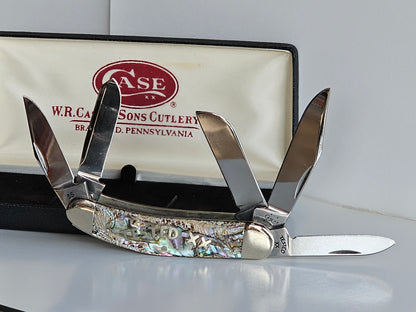 Case XX 2003 5 Blade Mother Of Pearl Series Tony Bose Abalone 5 Blade Sowbelly Knife 1 of 500