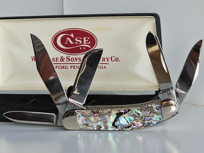 Case XX 2003 5 Blade Mother Of Pearl Series Tony Bose Abalone 5 Blade Sowbelly Knife 1 of 500