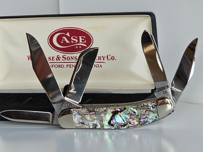 Case XX 2003 5 Blade Mother Of Pearl Series Tony Bose Abalone 5 Blade Sowbelly Knife 1 of 500