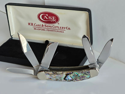 Case XX 2003 5 Blade Mother Of Pearl Series Tony Bose Abalone 5 Blade Sowbelly Knife 1 of 500