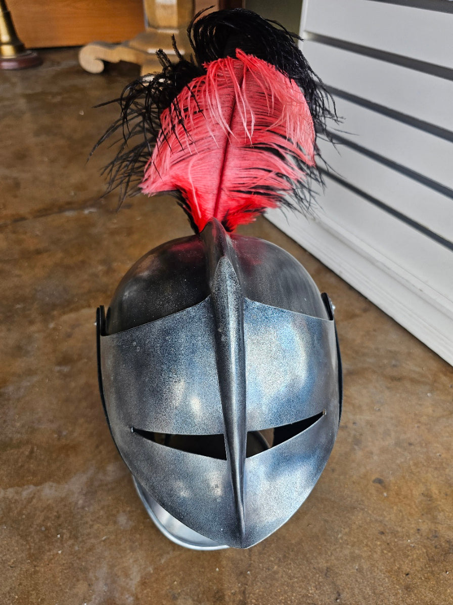 Vintage Armaduras Medievales Hand Made Burnished Steel Helmet Made in Toledo Spain