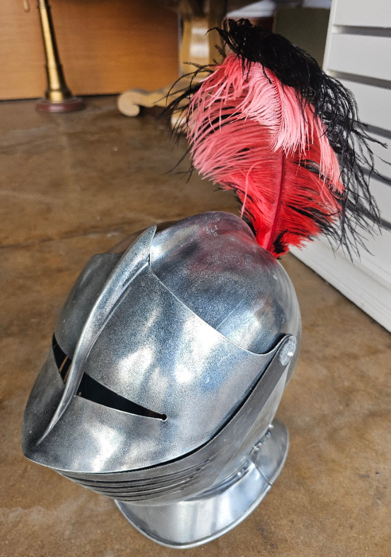 Vintage Armaduras Medievales Hand Made Burnished Steel Helmet Made in Toledo Spain