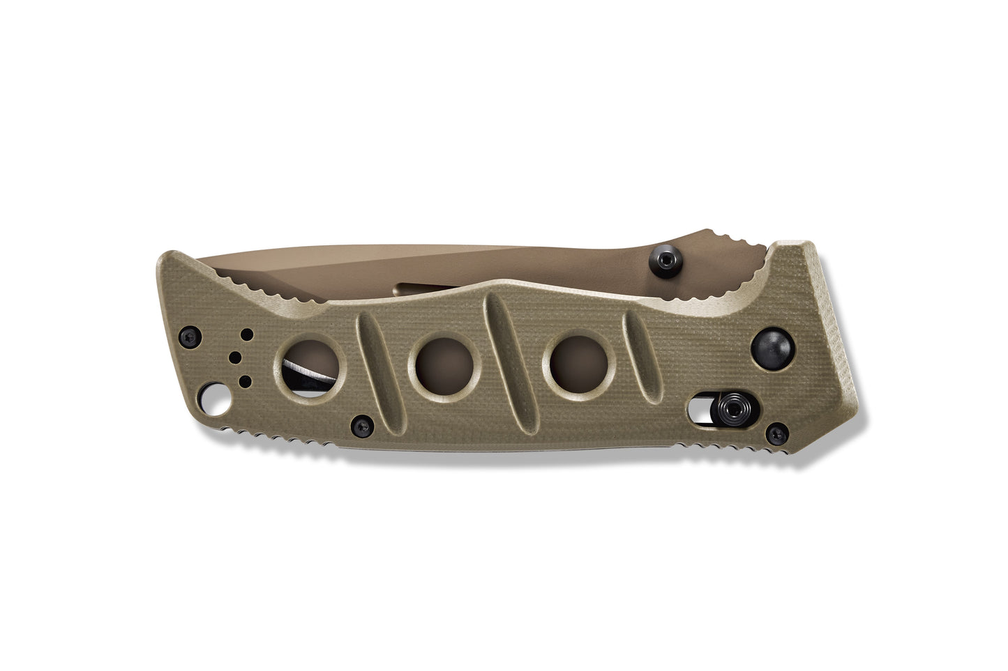 Benchmade 275 Adamas knife on tactical gear, rugged and reliable for field use