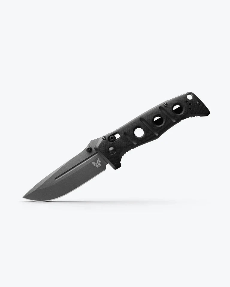 Benchmade 275GY-1 Adamas® tactical folding knife with Black G10 handle and CPM-Cru-Wear® blade