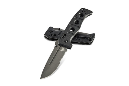 Benchmade 275GY-1 Adamas® tactical folding knife with Black G10 handle and CPM-Cru-Wear® blade
