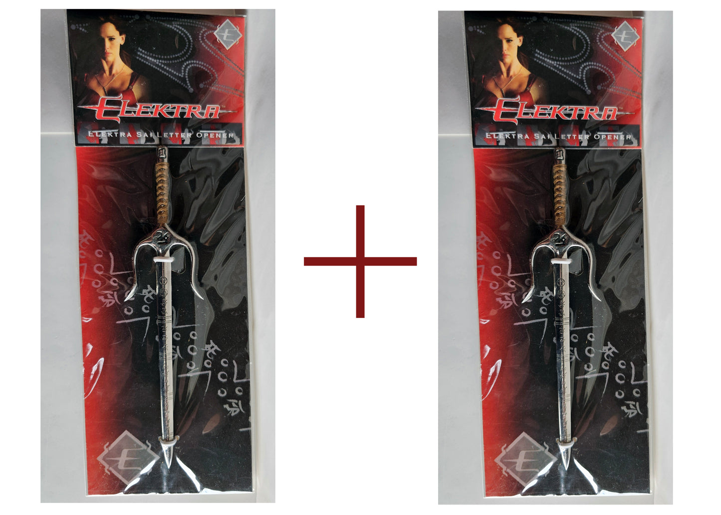 Special 2 Pack of Elektra: Officially Licensed Miniature Sai Letter Opener Incredible Detail 2005