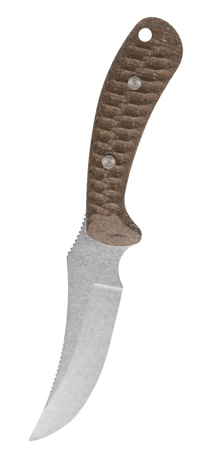 Case 30594 Ridgeback Hunter fixed blade knife with OD green burlap laminate handle and orange G10 accents — ClassicBlades