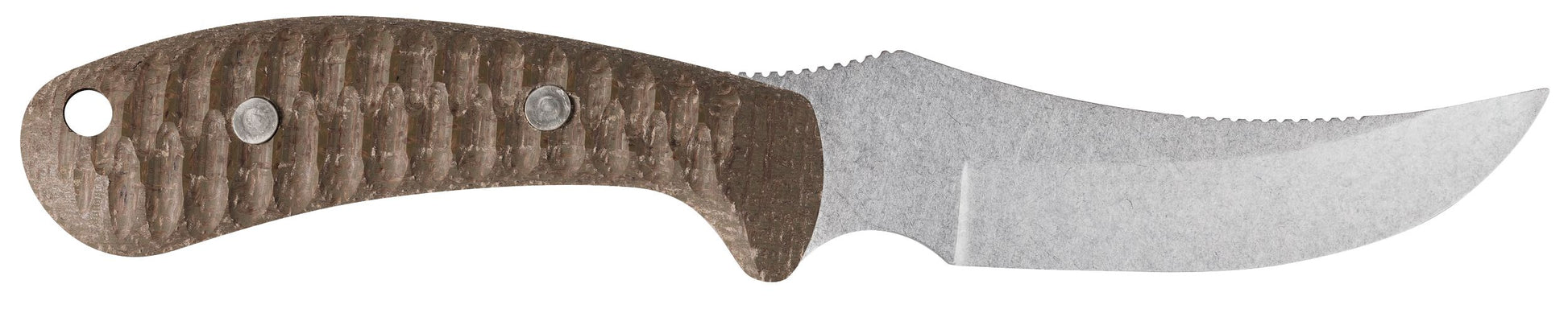 Case 30594 Ridgeback Hunter 4.13 inch Tru-Sharp stainless stonewash trailing point skinner blade with spine jimping — ClassicBlades