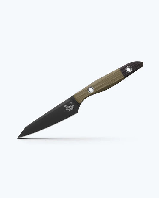 Benchmade 4045BK-01 True Paring Knife with OD green G10 handle and black DLC blade