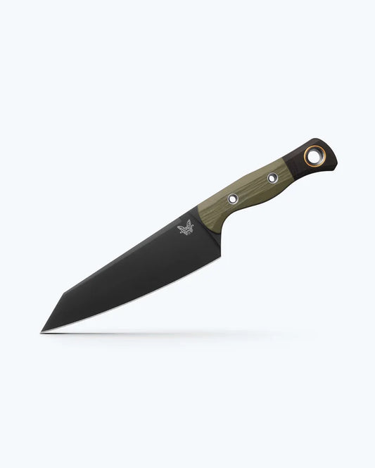 Benchmade 4070BK-01 Wildcoast fixed blade knife with OD green G10 handle and black DLC blade