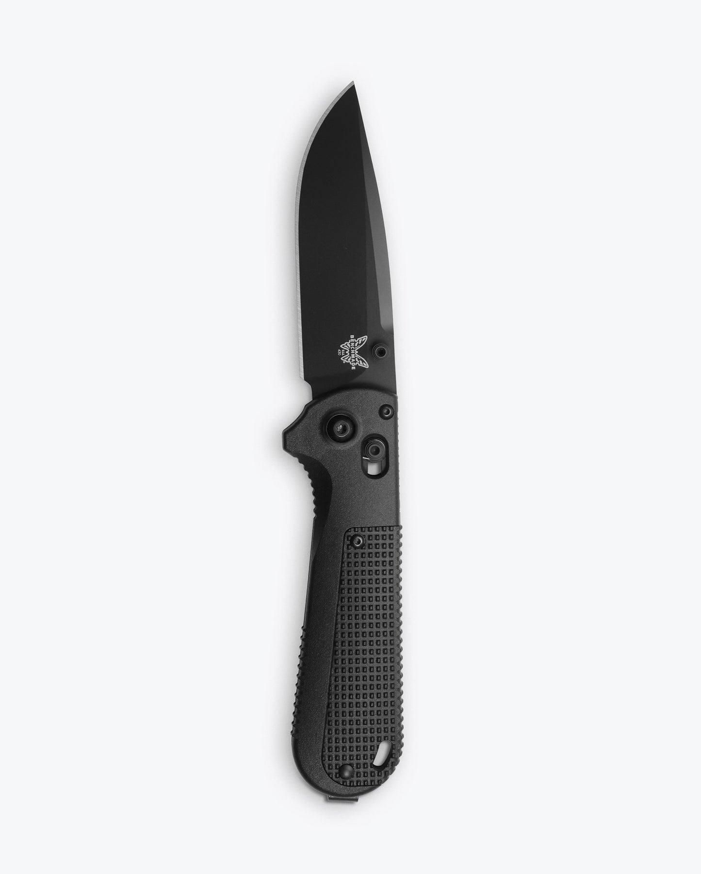Benchmade 430BK-02 Redoubt 3.55 inch CPM-D2 Black Cerakote drop point blade  — ClassicBlades