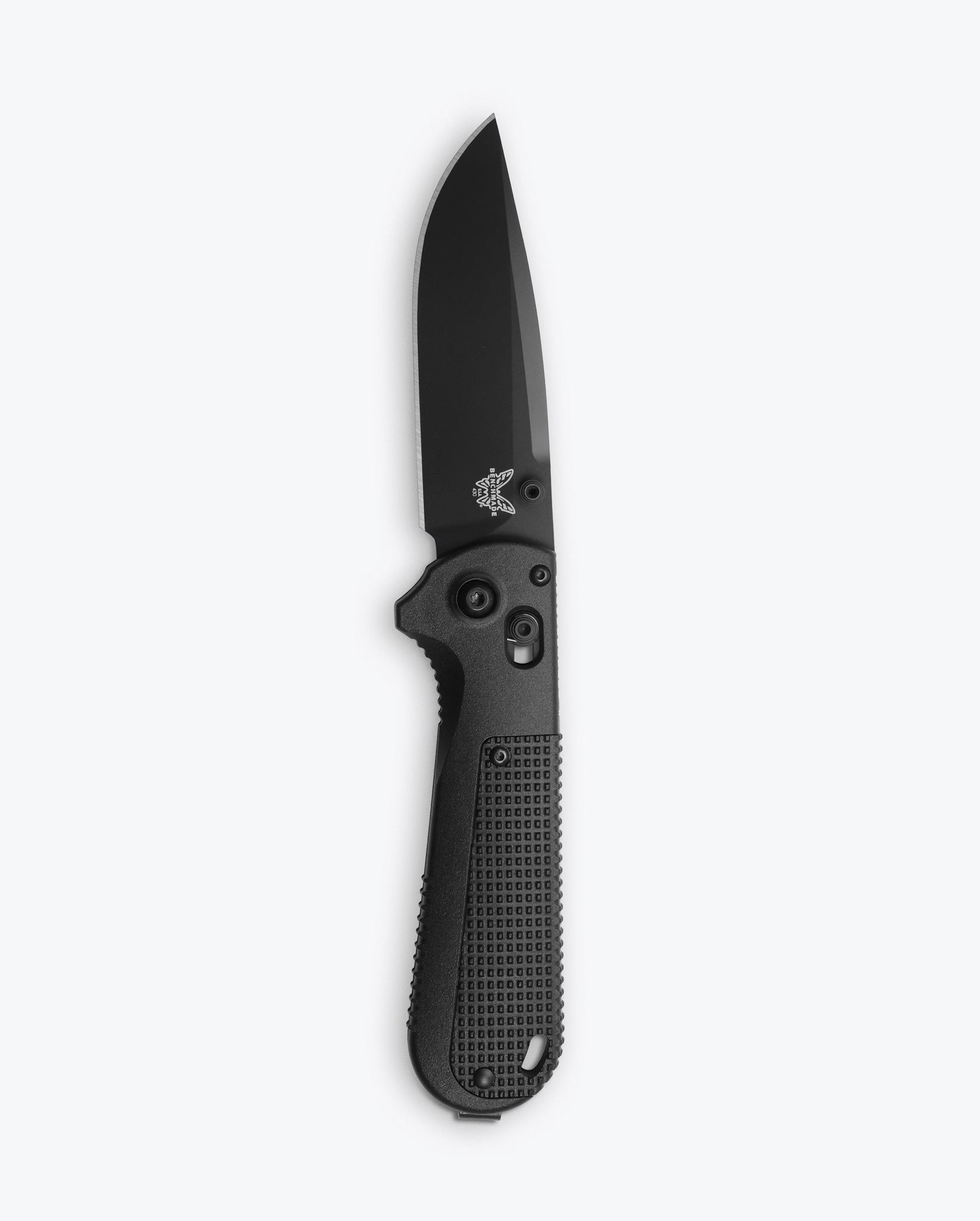 Benchmade 430BK-02 Redoubt 3.55 inch CPM-D2 Black Cerakote drop point blade  — ClassicBlades