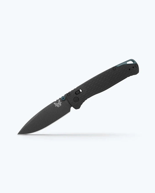 Benchmade 534BK Bugout Vapyr folding knife with machined black aluminum handle and Taiga Green accents — ClassicBlades