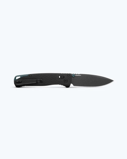 Benchmade 534BK Bugout Vapyr machined black aluminum handle with Taiga Green backspacer and AXIS Lock detail — ClassicBlades