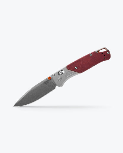 Benchmade 535-09 Bugout 3.24 inch CPM-S90V stonewash drop point blade detail — ClassicBlades