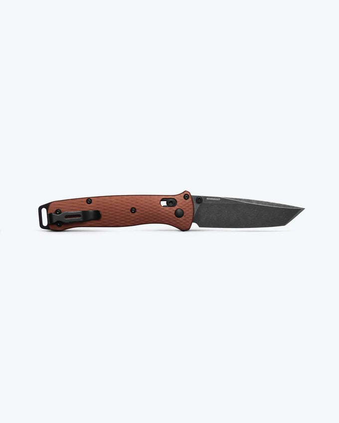 Benchmade 537BK-07 Bailout 3.38 inch CPM-MagnaCut DLC Battlewash tanto blade detail