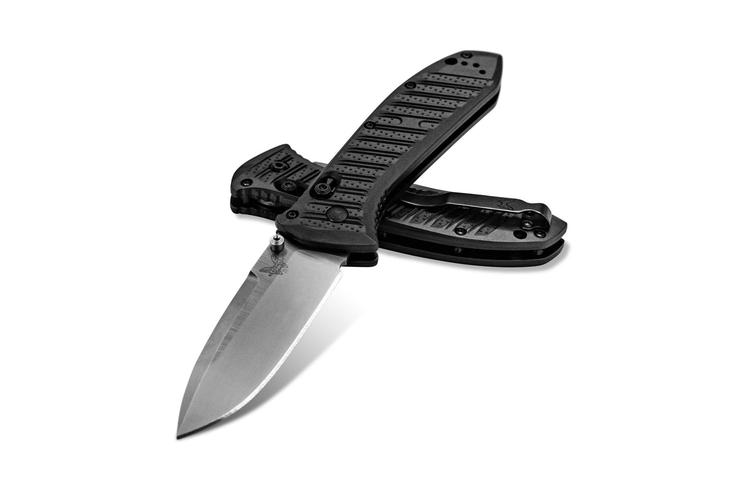 Benchmade 570-1 Presidio II folding knife with black CF-Elite handle and CPM-S30V satin drop point blade — ClassicBlades