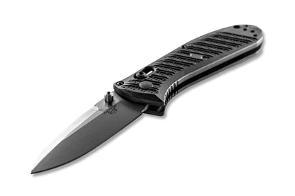 Benchmade 575-1 Mini Presidio II 3.20 inch CPM-S30V satin drop point blade with swedge and dual thumb stud detail — ClassicBlades