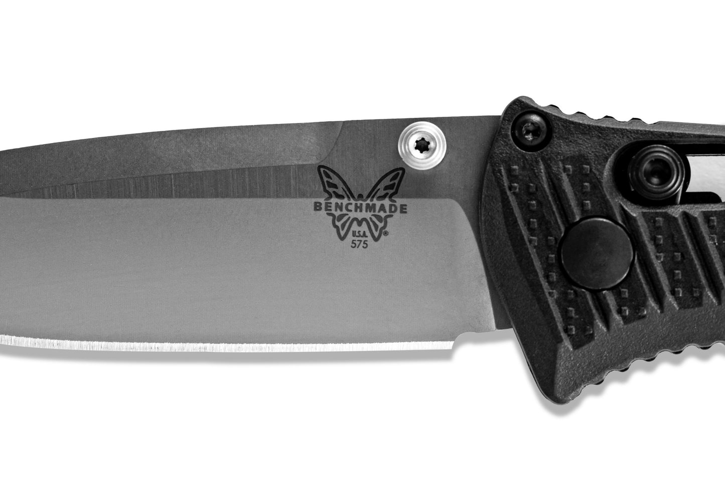 Benchmade 575-1 Mini Presidio II dual thumb stud detail — ClassicBlades