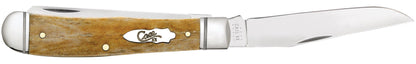 Case 58182 Smooth Antique Bone Trapper 3.25 inch clip blade and 3.27 inch spey Tru-Sharp stainless mirror polish blades — ClassicBlades
