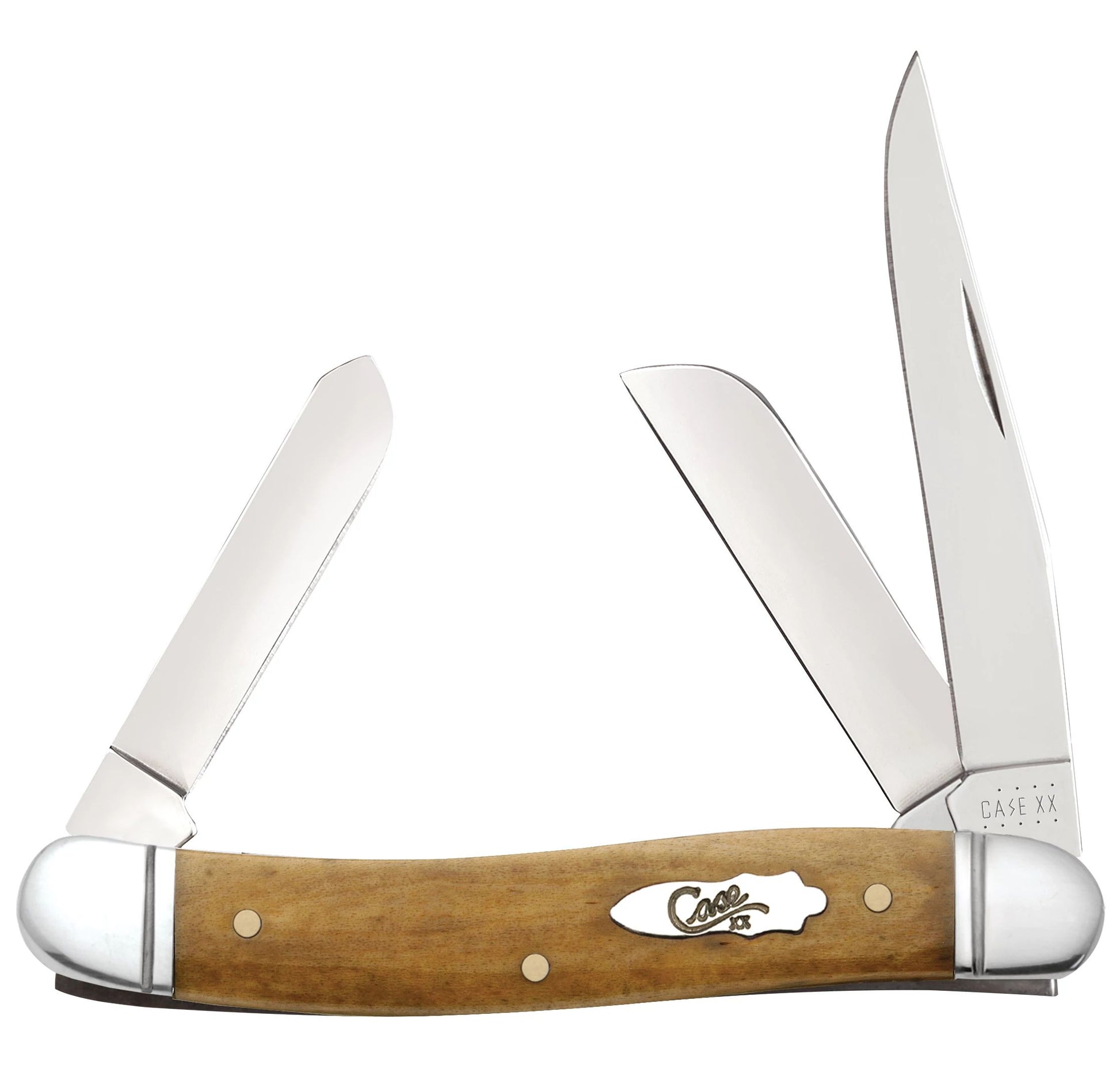 Case 58185 Smooth Antique Bone Medium Stockman pocket knife with elegant smooth antique bone handle and polished nickel silver bolsters — ClassicBlades